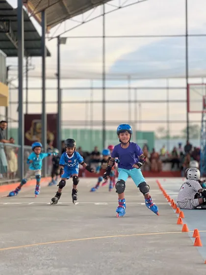 Look at the energy at our in-house skating competition. It’s a day filled with excitement, where kids get to show off their roller skating skills in a fun and supportive environment. Everyone is a champion for trying their best.