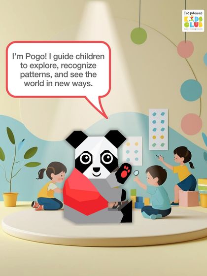 Meet Pogo. This mascot guides children to explore, recognize patterns, and see the world in new ways. Pogo represents the spirit of curiosity and discovery that we foster in every science experiment and creative project.