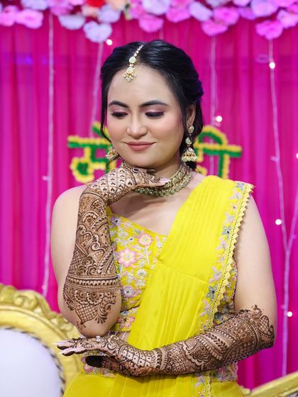 Another beautiful portrait, her makeup looking fresh and radiant.