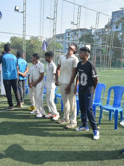 Young athletes listen intently during the launch of HB Sports at Don Bosco Nerul. The event was graced by Dronacharya Awardee Dinesh Lad, setting a high standard for our programs.