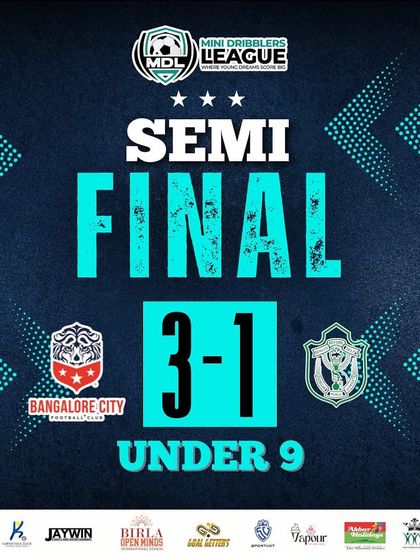 Our U9s are in the final! The result of their hard-fought 3-1 victory in the MDL semi-final.