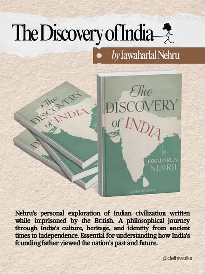 'The Discovery of India' by Jawaharlal Nehru. Written while imprisoned, this is a philosophical journey through India's culture and heritage by its first Prime Minister.