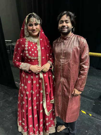 A moment from the musical 'Umrao Jaan Ada' at the Dubai Opera, with one of the talented performers. It was a pleasure to be part of this grand production.