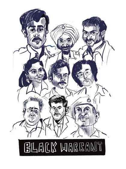 A digital ink caricature collage of the cast from the Netflix series "Black Warrant." This was a fun project to sketch the diverse and interesting faces from the show.