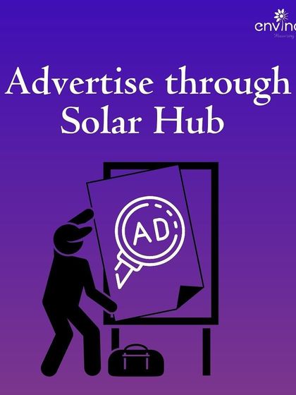 Advertise through our Solar Hub to promote your brand in an eco-friendly way. This visual emphasizes that our platform allows you to shine bright while contributing to a sustainable future.