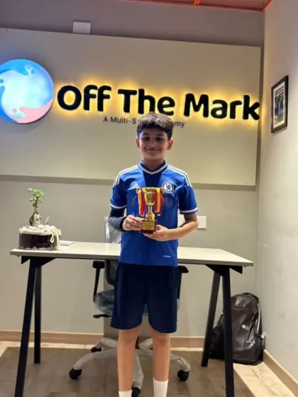 Congratulations to Rudra, the champion of our CS Tennis Academy Inter-Yellow Batch League at Off The Mark.
