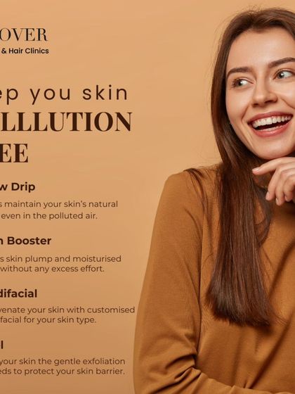 Beat the bad air quality with our pollution control skincare package, including glow drips, skin boosters, and medifacials to protect your skin.