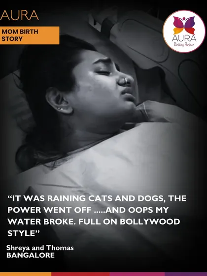 A powerful image from Shreya's labor, capturing the intensity of the moment. Her story is a beautiful reminder of what real partnership looks like: strong, supportive, and empowered.
