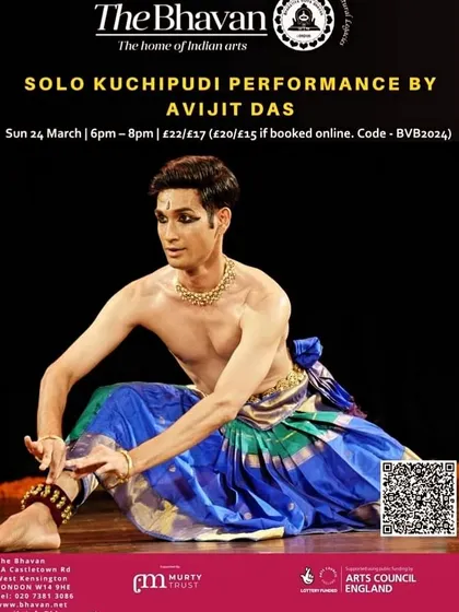 Taking Kuchipudi to a global audience is a great honor. This poster is from my solo performance at The Bhavan in London, a renowned center for Indian arts and culture.