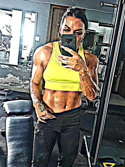 My motto is 'Do or die'. This selfie captures the intensity and focus I bring to every single workout.