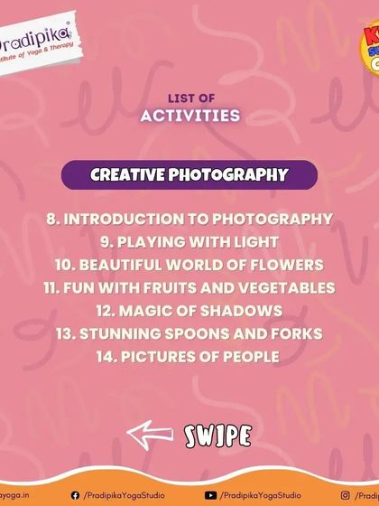 We introduce children to the art of seeing through our creative photography module. Led by a national-level photographer, kids learn about light, shadows, composition, and how to capture the world around them.