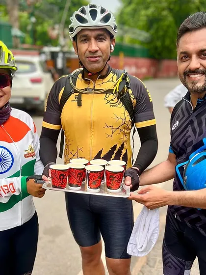 Nothing beats a hot cup of chai with your cycling buddies after a long morning ride. These are the moments where we bond, share stories, and plan our next adventure.