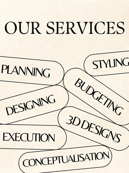 Our services cover every aspect of interior design, including planning, conceptualization, designing, 3D renders, budgeting, execution, and final styling.