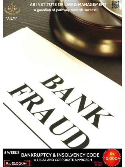 The Bankruptcy and Insolvency Code is a critical area of corporate law. This course provides a detailed legal and corporate approach to understanding the procedures for handling financial distress and insolvency.