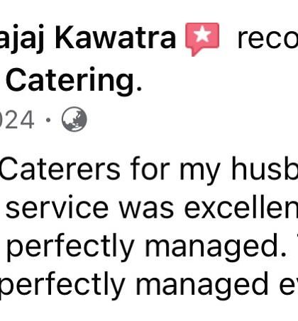 A lovely testimonial from a 40th birthday party. We pride ourselves on perfectly managing events so our clients can relax and celebrate.