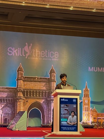 Presenting at the Skillthetica conference in Mumbai. Educating my peers on the responsible use of injectables, including reversal agents, is essential for upholding the highest standards in aesthetic medicine.