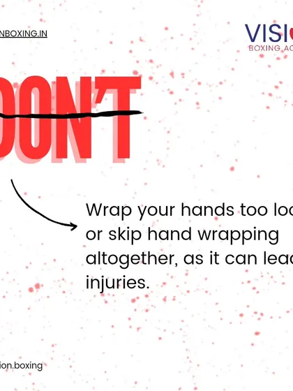 Never wrap your hands too loosely or skip it altogether. This is a common mistake that can easily lead to painful hand or wrist injuries that will keep you out of the gym.