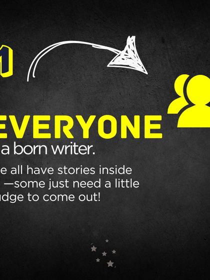 I believe everyone is a born writer. You don't need to be a 'genius'; you just need to find your original voice. With modern tools like self-publishing, it's easier than ever to share your story and create a legacy with your words.