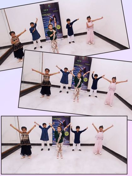 Our students striking a final pose after a successful practice session. Learning to hold a pose with confidence is just as important as the dance itself.