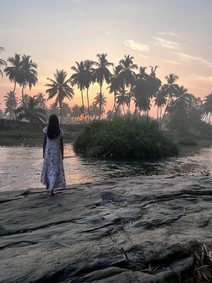 Looking out at the sunrise from the riverbank. Each new day brings a fresh canvas and new possibilities.