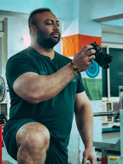 A moment of focus in the gym. This sport is as much mental as it is physical.