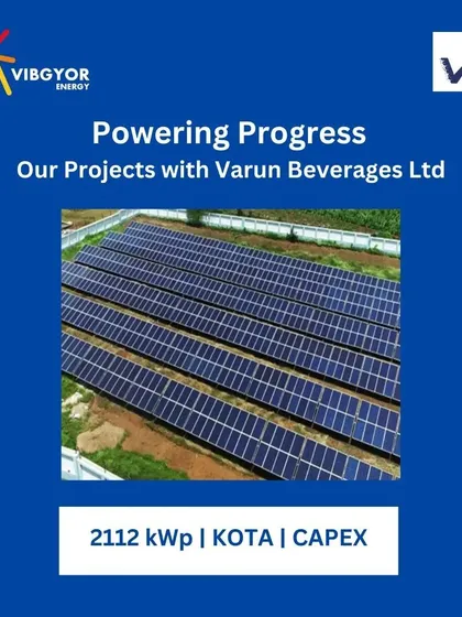 This 2112 kWp ground-mounted CAPEX project in Kota is another example of our work with Varun Beverages Ltd. We have the expertise to deliver both rooftop and ground-mounted solutions for our industrial partners.
