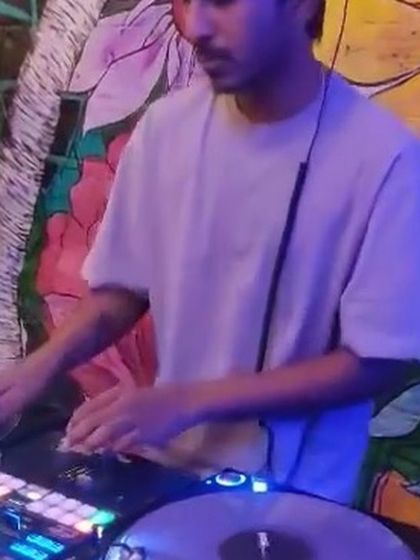 A shot of me at the decks during a BLR Bounce event. These nights are all about that classic hip hop energy, with a focus on beats and turntablism.