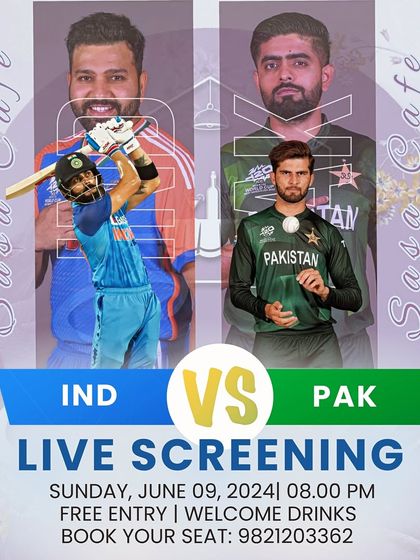 Another poster for our live screening event. We offer free entry and welcome drinks to get the party started.