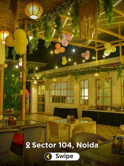 This is our dining area, all set up for an evening celebration. I transform the space with festive lighting and decorations to create a warm and inviting ambiance for you and your guests to dine and celebrate in style.
