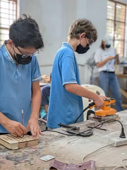 Making is for everyone, and we mean everyone. We love seeing our young makers get focused, solve problems, and work together. These are more than just woodworking skills; they're life skills like patience, collaboration, and the confidence that comes from building something real.