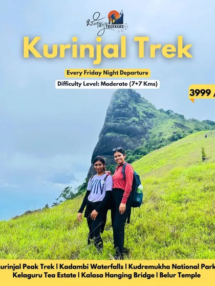 A promotional poster for the Kurinjal trek, another great monsoon adventure in the Kudremukh range.
