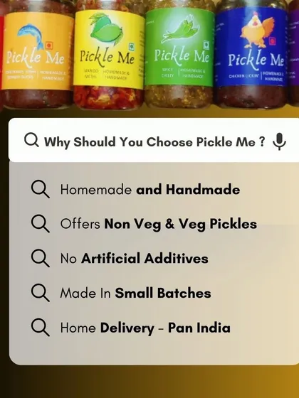 Wondering what makes us different? We are committed to being homemade, offering both veg and non-veg options, using no artificial additives, making everything in small batches, and delivering it all right to your doorstep, anywhere in India.