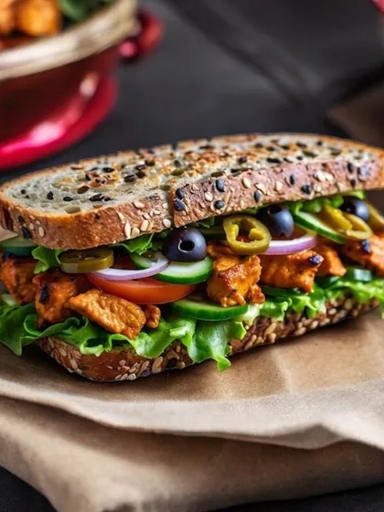 Our Amritsari Chicken Tikka Sandwich is a midweek treat you won't want to miss. Juicy chicken tikka infused with traditional Amritsari spices delivers a burst of flavor in every bite.
