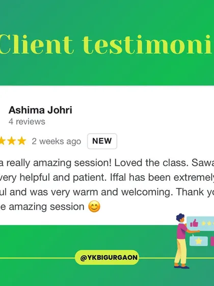 "Had a really amazing session! Loved the class. Sawan sir was very helpful and Iffal has been extremely helpful and was very warm and welcoming." My team is the best!