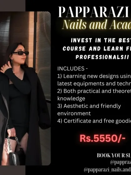 Ready to turn your passion into a profession? My professional nail course gives you everything you need. This graphic breaks down the course benefits, including hands-on learning with the latest techniques, a professional certificate, and free goodies, all for one clear price.