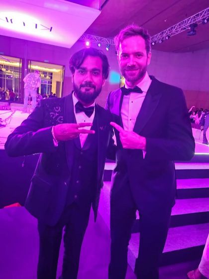 With one of the international guests at the Keune 100-year anniversary event in Delhi. It was a pleasure to meet people from around the world.