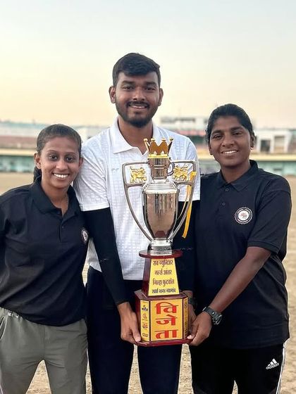 Our coaches celebrating with the Mumbai Sub-Junior Girls Team after their victory at the WIFA Inter-District Championship. We are proud to contribute to the growth of women's football in the region.