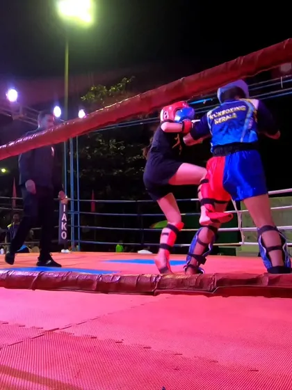 Our only female fighter at the National Kickboxing Championship, Suhana Ansari, giving a tough fight and bagging a silver medal. A true inspiration.