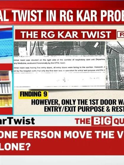 On a NewsX panel, I discussed the physical evidence in the RG Kar case, debating whether it was possible for one person to have moved the victim's body alone.