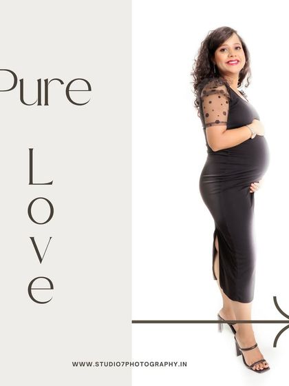 A clean and modern studio portrait with elegant text. This high-key style with a white background is perfect for a fresh and minimalist look.