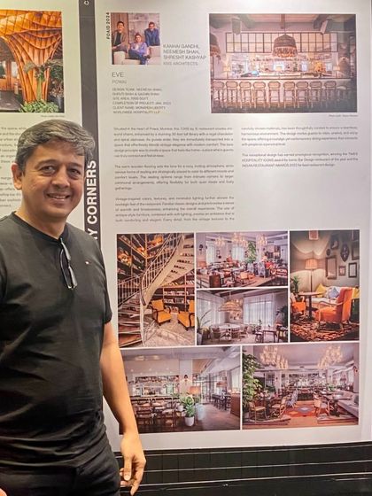 A photo of our partner at the FOAID 2024 exhibition, standing next to a display of our work. We were happy to be part of the incredible sessions and exciting moments.