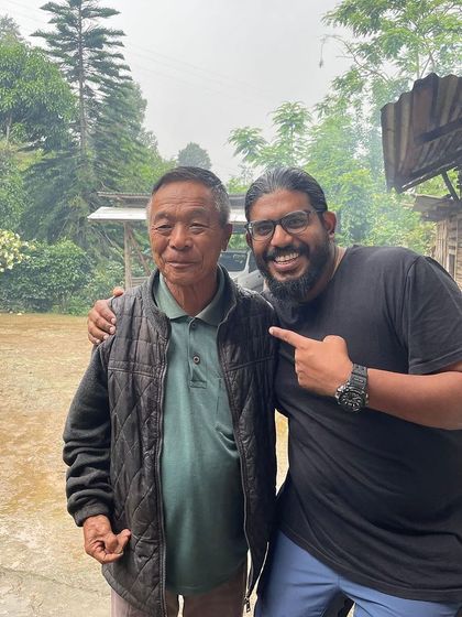 Part of my journey involves connecting with farmers at the source. Here I am in Nagaland, an emerging coffee region in India, with a local coffee grower.