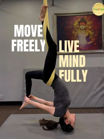 Flipping your perspective can change everything. In my classes, we use inversions like this not just to decompress the spine and improve circulation, but to build confidence and learn to trust our bodies in new ways.