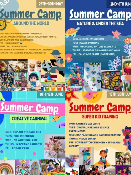There's always something exciting happening here. This is just a glimpse of the diverse and creative activities we packed into our summer camps, from cooking and science experiments to crafts and carnival fun.