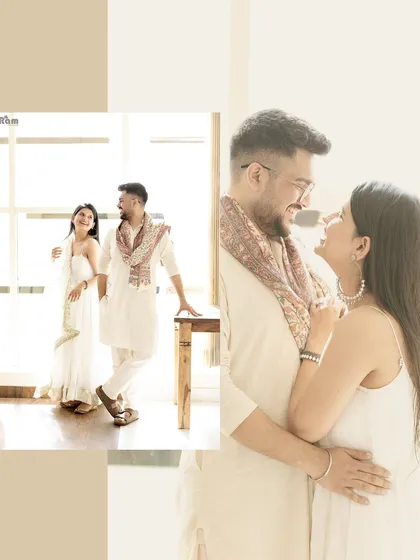 This collage captures the bright, airy feel of an indoor shoot with large windows, combined with a joyful, candid moment. It shows how I can create beautiful portraits even in simpler settings.