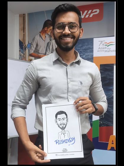 Another happy team member from the VIP Bags corporate event. Our live sketching sessions are always a highlight.