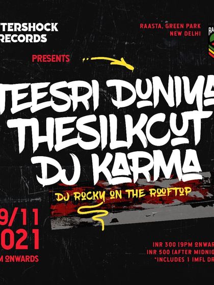 A gig at Raasta Green Park with Aftershock Records, featuring live performances from other desi hip hop artists.