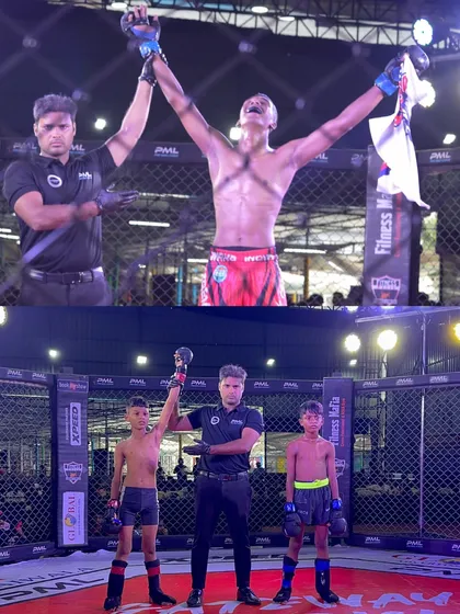 More wins for Team FCC. Our fighters celebrating their victories inside the Pro MMA League cage. We consistently produce winners across different age groups.