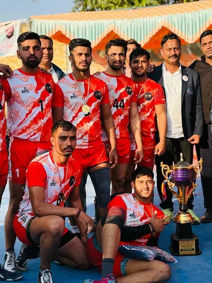 Our team, representing Gautam Buddh Nagar, secured the first position at the senior state championship. A proud moment with the trophy.