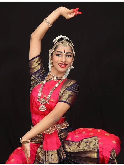 My student Jyotsna. It is good to see her continuing her practice after her Arangetram, even while in 11th grade.